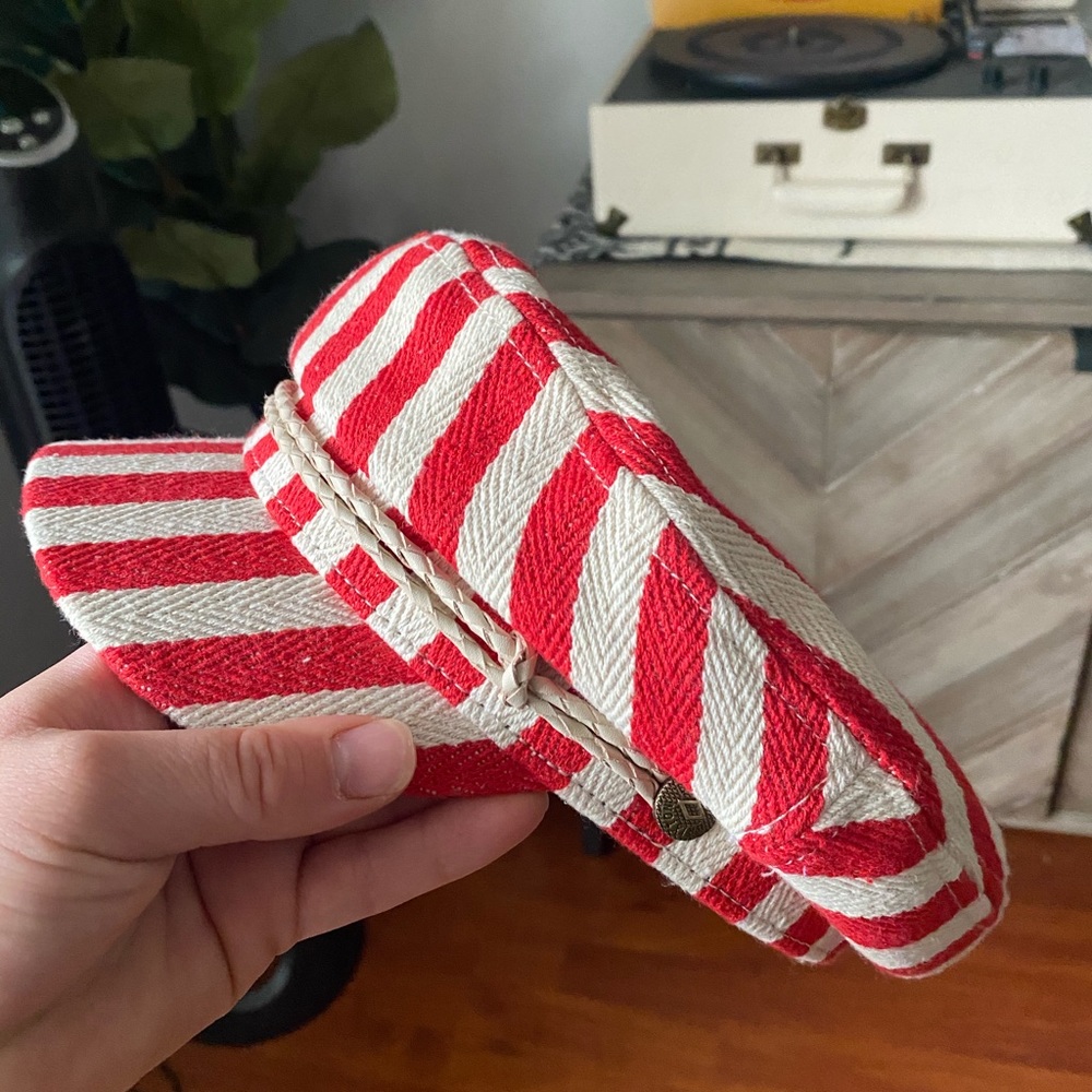 Red & White Striped Brixton cap